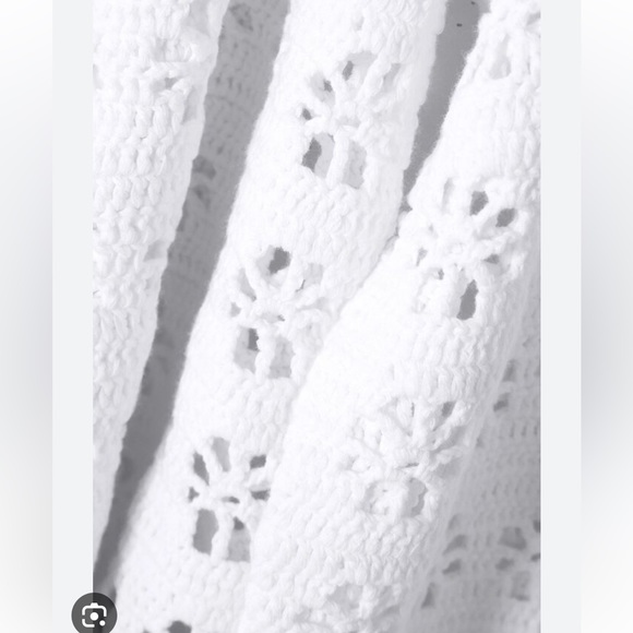 Red Valentino Crochet-knit Cotton Top White size Large - Picture 5 of 10